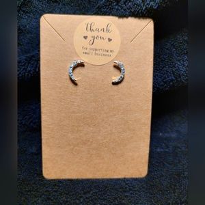 💥 3 for $15! Dainty half moon iridescent earrings